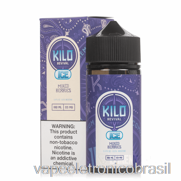 Vape Recarregável Ice Mix Berries - Kilo Revival - 100ml 0mg